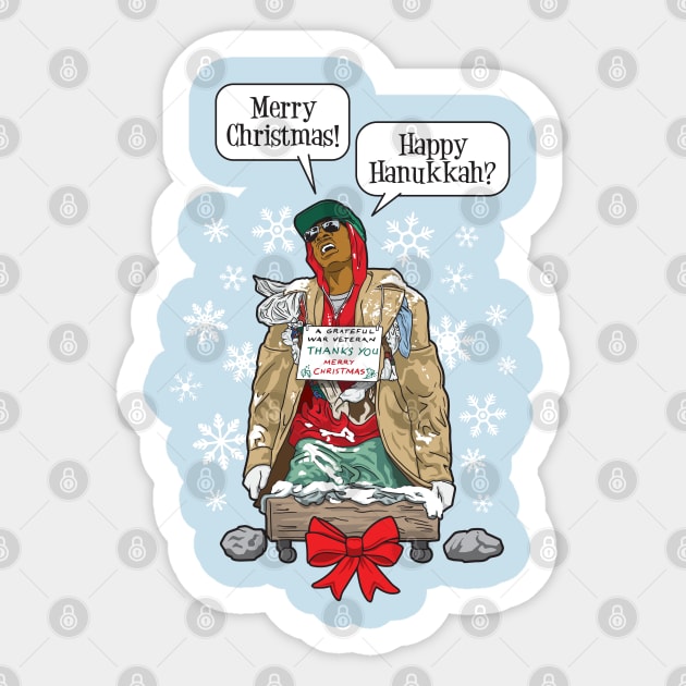 Merry Christmas! Happy Hanukkah? - Trading Places Sticker by Chewbaccadoll